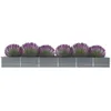 Image de vidaXL Lit surÃ©levÃ© de jardin Acier galvanisÃ© 480x80x45 cm Gris 47064