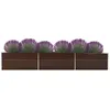 Image de Lit SurÃ©levÃ© De Jardin Acier GalvanisÃ© 480x80x45 Cm Marron