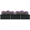 Image de Vidaxl Lit SurÃ©levÃ© De Jardin Acier GalvanisÃ© 480x80x45 Cm Anthracite