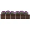 Image de vidaXL Lit surÃ©levÃ© de jardin Acier galvanisÃ© 480x80x77 cm Marron