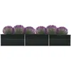 Image de Lit SurÃ©levÃ© De Jardin Acier GalvanisÃ© 480x80x77 Cm Anthracite