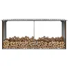 Image de vidaXL Abri de stockage de bois Acier galvanisÃ© 330x92x153 cm Marron