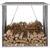 Image de vidaXL Abri de stockage de bois Acier galvanisÃ© 163x83x154 cm Marron