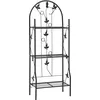 Image de vidaXL Support Ã  plantes 3 niveaux Noir 52x28x128 cm Fer