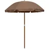 Image de vidaXL Parasol avec mÃ¢t en acier 180 cm Taupe