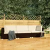 Image de Vidaxl Salon De Jardin 3 Pcs Avec Coussins RÃ©sine TressÃ©e Marron