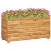 Image de Vidaxl Lit SurÃ©levÃ© 100x40x55 Cm Bois De Teck RecyclÃ© Et Acier