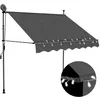 Image de Auvent Manuel RÃ©tractable Avec Led 150 Cm Anthracite