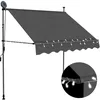 Image de Auvent Manuel RÃ©tractable Avec Led 200 Cm Anthracite
