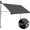 Image de Auvent Manuel RÃ©tractable Avec Led 250 Cm Anthracite