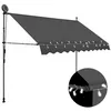 Image de Auvent Manuel RÃ©tractable Avec Led 300 Cm Anthracite