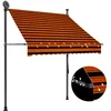 Image de Auvent Manuel RÃ©tractable Avec Led 150 Cm Orange Et Marron