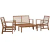 Image de Salon De Jardin 4 Pcs Bois D'acacia Solide
