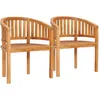 Image de Chaises En Forme De Banane 2 Pcs Bois De Teck Solide