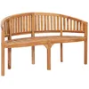 Image de Vidaxl Banc De Jardin En Forme De Banane 151 Cm Teck Solide
