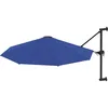 Image de vidaXL Parasol mural avec mÃ¢t mÃ©tallique 300 cm Bleu
