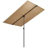 Image de Vidaxl Parasol De Jardin Avec MÃ¢t En Aluminium 180x110 Cm Taupe