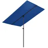 Image de Vidaxl Parasol De Jardin Avec MÃ¢t En Aluminium 2x1,5 M Bleu AzurÃ©