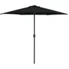 Image de Vidaxl Parasol De Jardin Et MÃ¢t En Aluminium 270x246 Cm Noir