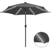 Image de vidaXL Parasol avec LED et mÃ¢t en aluminium 300 cm Anthracite