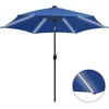 Image de vidaXL Parasol avec LED et mÃ¢t en aluminium 300 cm Bleu azurÃ©