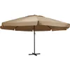 Image de Vidaxl Parasol D'extÃ©rieur Avec MÃ¢t En Aluminium 600 Cm Taupe