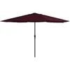 Image de Vidaxl Parasol D'extÃ©rieur Avec MÃ¢t En MÃ©tal 390 Cm Rouge Bordeaux