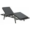 Image de Vidaxl Chaise Longue Avec Coussin RÃ©sine TressÃ©e Gris