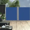 Image de Vidaxl Auvent LatÃ©ral RÃ©tractable Bleu 160 X 600 Cm