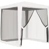 Image de Vidaxl Tente De RÃ©ception Avec 4 Parois LatÃ©rales En Maille 2x2m Blanc