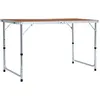 Image de Vidaxl Table Pliable De Camping Aluminium 120x60 Cm