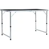 Image de Vidaxl Table Pliable De Camping Gris Aluminium 120x60 Cm
