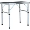 Image de Vidaxl Table Pliable De Camping Gris Aluminium 60x45 Cm