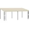 Image de Vidaxl BelvÃ©dÃ¨re Mural 3x6 M CrÃ¨me Tissu