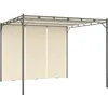 Image de Vidaxl BelvÃ©dÃ¨re De Jardin Avec Rideau LatÃ©ral 3x3x2,25 M CrÃ¨me