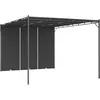 Image de Vidaxl BelvÃ©dÃ¨re De Jardin Avec Rideau LatÃ©ral 4x3x2,25 M Anthracite