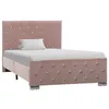 Image de vidaXL Cadre de lit Rose Velours 100 x 200 cm