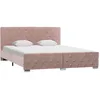Image de Vidaxl Cadre De Lit Rose Velours 160x200 Cm