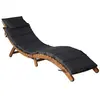 Image de Transats VidaXL  Chaise longue  Bois d'acacia massif Gris foncé P31600805
