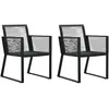 Image de Vidaxl Chaises De Jardin 2 Pcs Noir Rotin Pvc