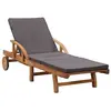 Image de Chaises d'extérieur VidaXL  Chaise longue  en bois d'acacia avec coussin P31599834