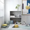 Image de vidaXL BibliothÃ¨que Gris bÃ©ton 60x24x76 cm Bois d'ingÃ©nierie