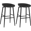 Image de vidaXL Chaises de bar lot de 2 noir