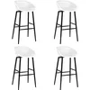 Image de vidaXL Chaises de bar lot de 4 blanc