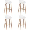 Image de vidaXL Tabourets de bar 4 pcs Blanc