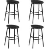 Image de vidaXL Chaises de bar lot de 4 noir
