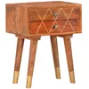 Image de vidaXL Table de chevet 43 x 30 x 58 cm Bois de manguier massif