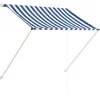 Image de Vidaxl Auvent RÃ©tractable 100x150 Cm Bleu Et Blanc