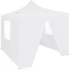 Image de Vidaxl Tente De RÃ©ception Pliable Avec 4 Parois 3x3 M Acier Blanc