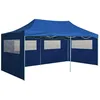 Image de Vidaxl Tente De RÃ©ception Pliable Avec 4 Parois 3x6 M Acier Bleu